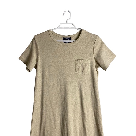 Cherokee Women's Beige Short Sleeve 100% Cotton Maxi Shirt Dress - Picture 2 of 5